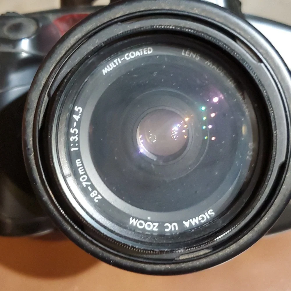 Yashica 230-AF 35mm Film Camera CS-240AF Flash Attachment Used Not Tested AS IS - Picture 5 of 7